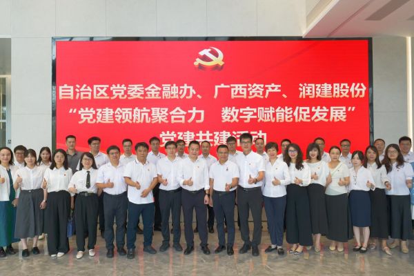 自治区党委金融办银行保险处党支部、协调服务处党支部、广西资产党支部、润建股份党总支部开展党建共建活动